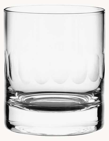 Ručne fúkané krištáľové poháre na whisky Lens, 2 ks