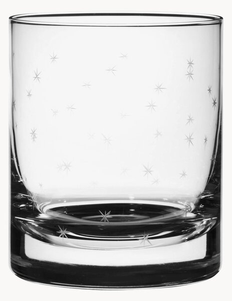 Ručne fúkané krištáľové poháre na whisky Stars, 2 ks