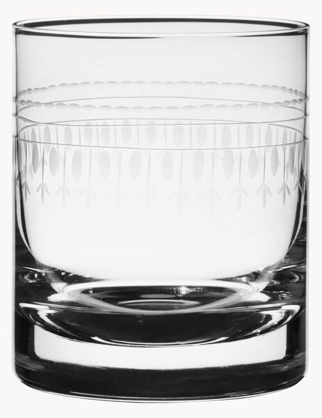 Ručne fúkané krištáľové poháre na whisky Ovals, 2 ks