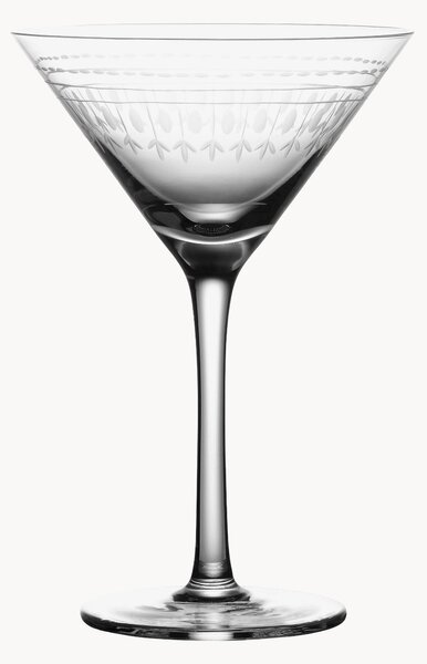 Ručne fúkané krištáľové poháre na martini Ovals, 2 ks