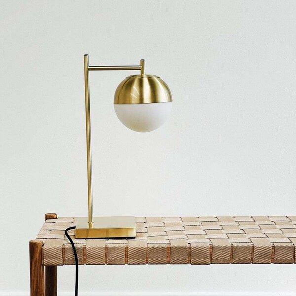 Stolové Lampa Dyberg Larsen, Caen, Zlatá / Mosadz, Obývacia izba, Kov, Škandinávsky