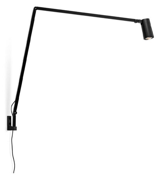 Nástenné Svietidlo Nemo Lighting, stmievateľné, Čierna, Pracovňa, Hliník