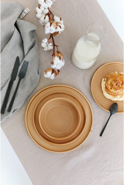 12-dielna súprava tehlovooranžového kameninového riadu Selection Malia