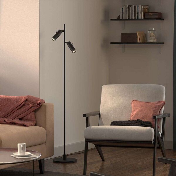 Stojacie Lampa Herstal, Čierna, Obývacia izba, Kov