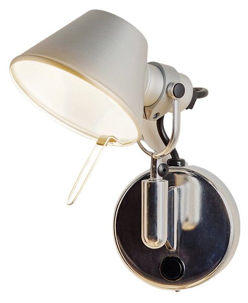 Nástenné Svietidlo Artemide, Tolomeo Micro Faretto, stmievateľné, Metalická, Obývacia izba, Kov, Dizajnový