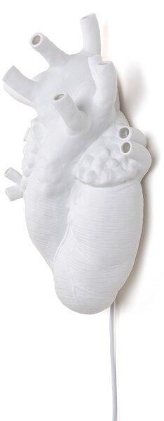 Nástenné Svietidlo SELETTI, Heart Lamp, Biela, Obývacia izba, Keramika, Dizajnový