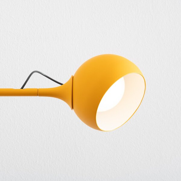 Nástenné Svietidlo Artemide, Ixa, stmievateľné, Žltá, Obývacia izba, Kov, Dizajnový