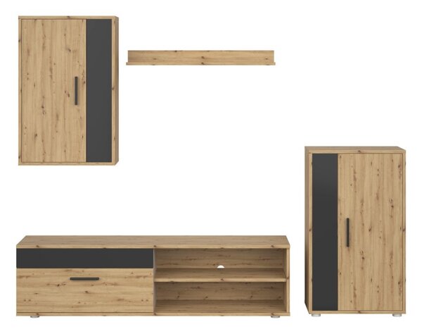Halmar Obývacia zostava BENSON dub artisan/čierna