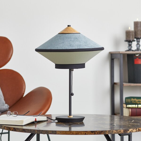 Stolové Lampa Forestier, Cymbal S, Modrá, Obývacia izba, Tkanina / Textil, Dizajnový