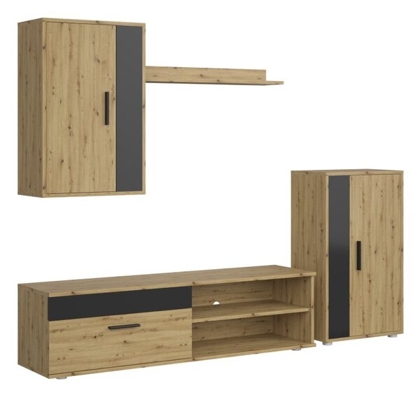 Halmar Obývacia zostava BENSON dub artisan/čierna