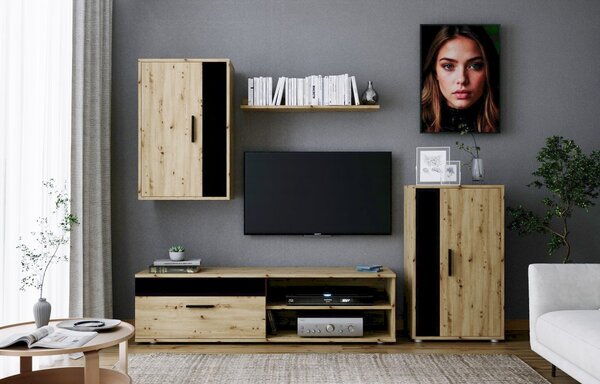 Halmar Obývacia zostava BENSON dub artisan/čierna