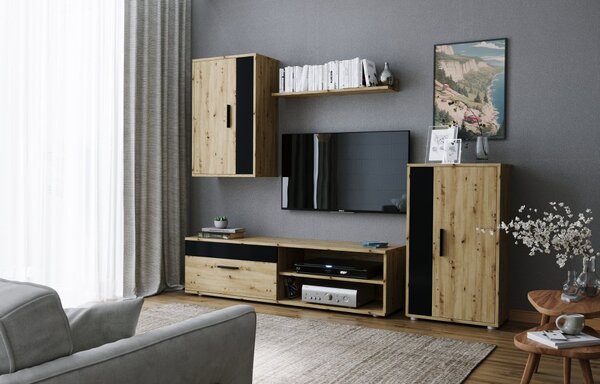 Halmar Obývacia zostava BENSON dub artisan/čierna