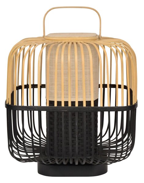 Stolové Lampa Forestier, Bamboo Square M, Čierna, Obývacia izba, Bambus, Dizajnový