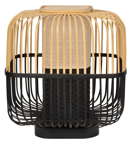 Stolové Lampa Forestier, Bamboo Square M, Čierna, Obývacia izba, Bambus, Dizajnový