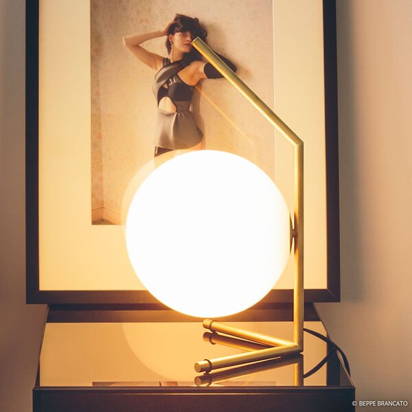 Stolové Lampa FLOS, IC T1, stmievateľné, Zlatá / Mosadz, Obývacia izba, Kov, Dizajnový