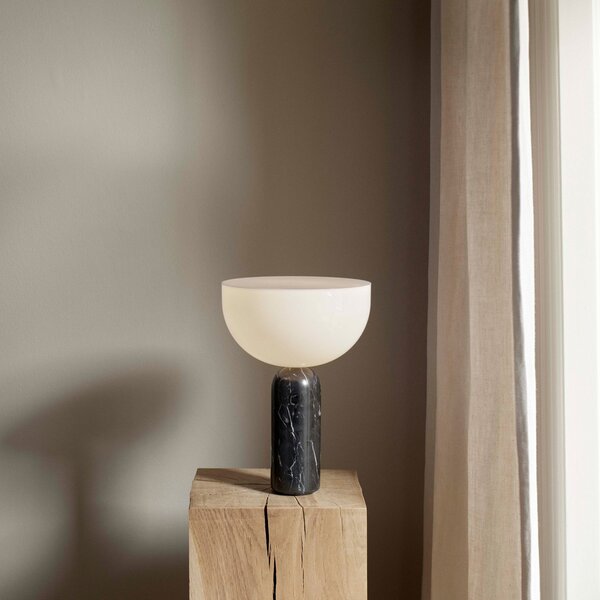 Stolové Lampa New Works, Kizu Small, Čierna, Obývacia izba, Kameň, Dizajnový