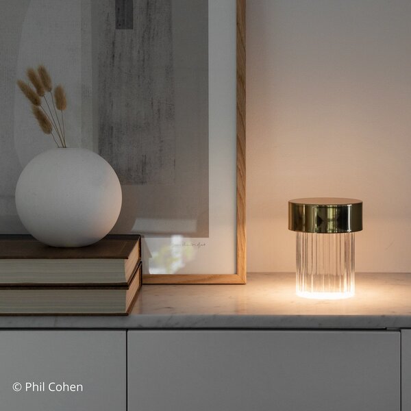 Stolové Lampa FLOS, Last Order, stmievateľné, Zlatá / Mosadz, Obývacia izba, Sklo, Dizajnový