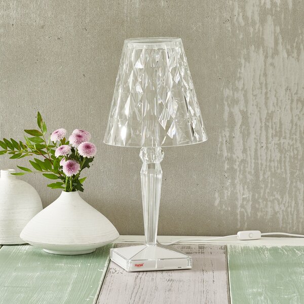 Stolové Lampa Kartell, Big Battery, Transparentná, Obývacia izba, Plast, Dizajnový