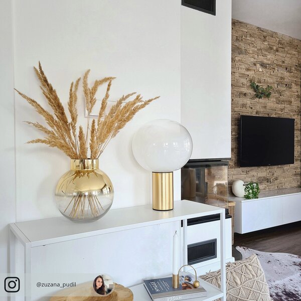 Stolové Lampa Artemide, Laguna 16, Bronzová / Stará Mosadz, Obývacia izba, Sklo, Dizajnový