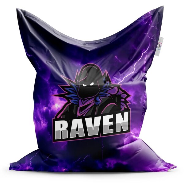 Sablio Sedací vak FORTNITE RAVEN Fialová búrka - 150x100 cm