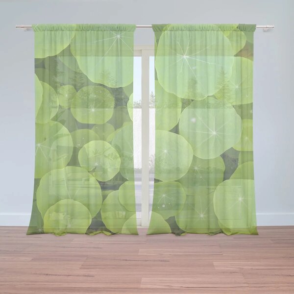 Sablio Záclony Leknové listy: 2ks 150x250cm