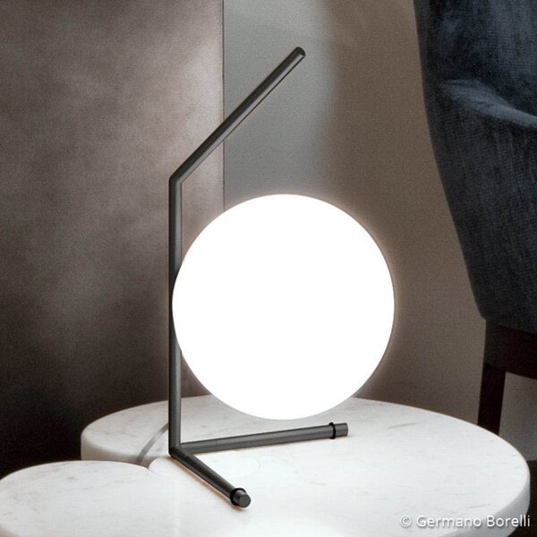 Stolové Lampa FLOS, IC T1, stmievateľné, Čierna, Obývacia izba, Kov, Dizajnový