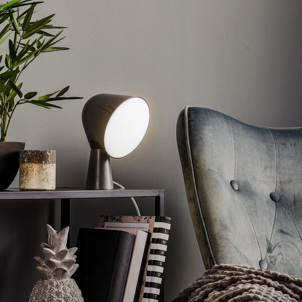 Stolové Lampa Foscarini, Binic, Čierna, Obývacia izba, Plast, Dizajnový