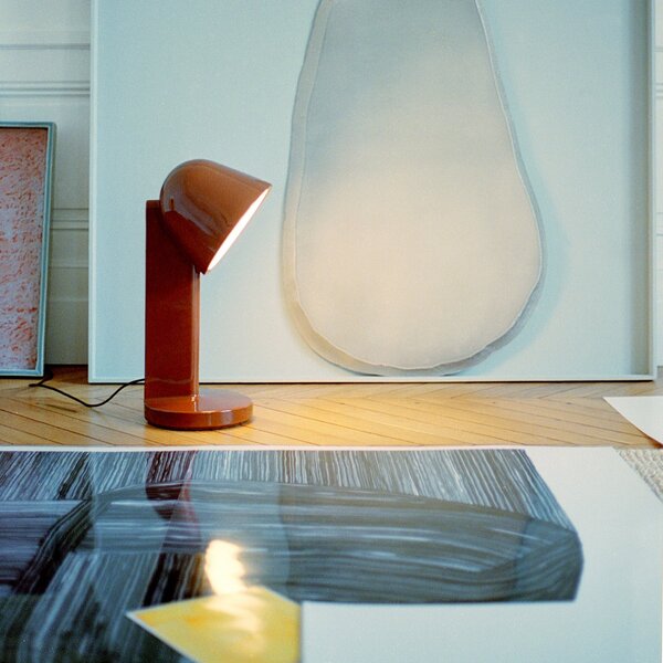 Stolové Lampa FLOS, Céramique Down, stmievateľné, Červená, Obývacia izba, Keramika, Dizajnový