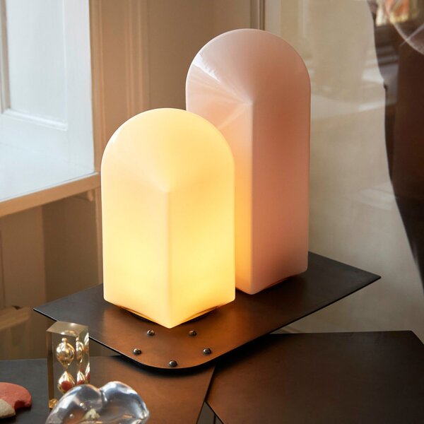 Stolové Lampa HAY, Parade, stmievateľné, Pudrová, Obývacia izba, Sklo, Dizajnový