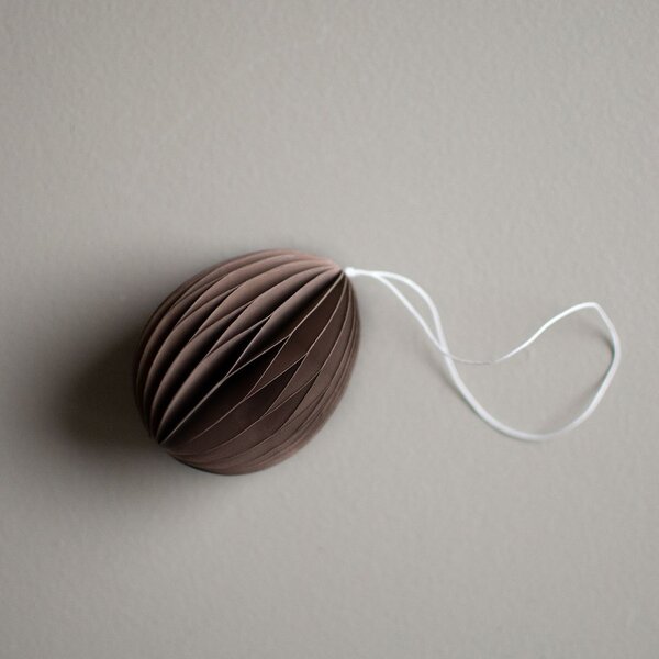 Papierové veľkonočné vajíčko Ovoid Brown 7 cm