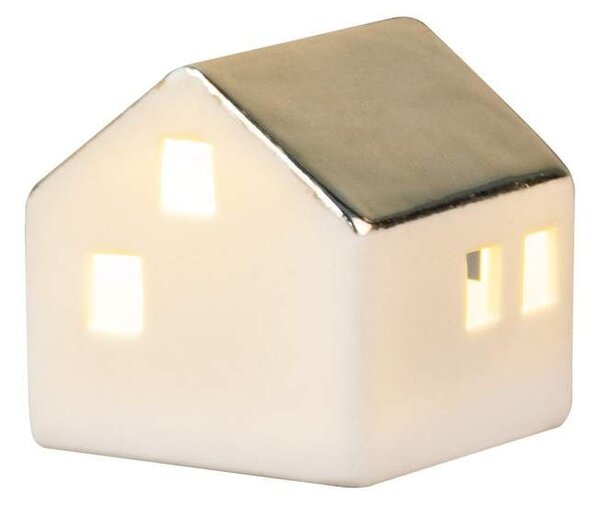 Porcelánový mini LED lampáš Small House