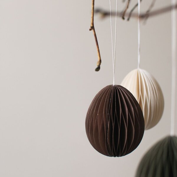 Papierové veľkonočné vajíčko Ovoid Brown 7 cm