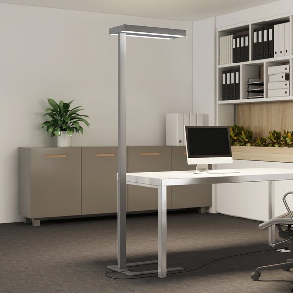 Stojacie Lampa Arcchio, Logan Ultra, stmievateľné, Metalická, Pracovňa, Hliník, Moderný