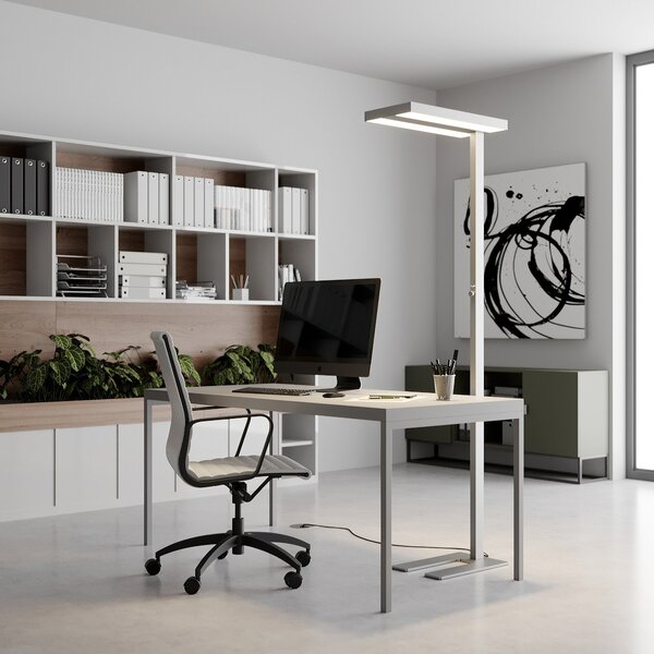 Stojacie Lampa Arcchio, Logan, stmievateľné, Metalická, Pracovňa, Hliník, Moderný
