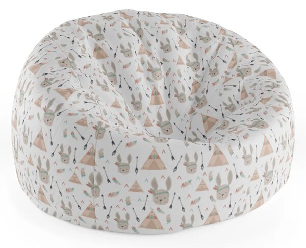 Sablio Sedací vak Cocoon Zajaci pri stane - 75 x 45 x 35 cm