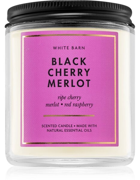 Bath & Body Works Black Cherry Merlot vonná sviečka 198 g