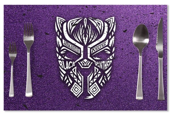Sablio Prestieranie BLACK PANTHER wakanda forever Biely: 40x30cm