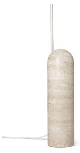 Stojacie Lampa ferm LIVING, Arum, Béžová, Obývacia izba, Mramor, Dizajnový