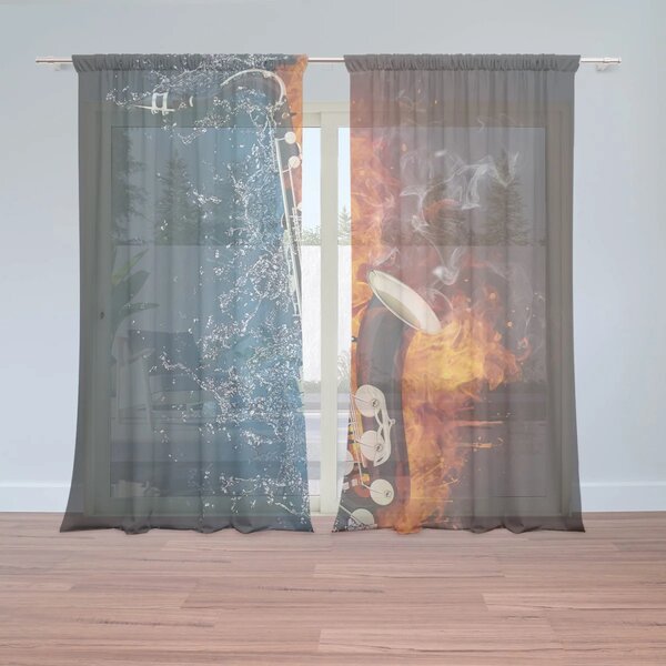 Sablio Záclony Ohnivý saxofón: 2ks 150x250cm