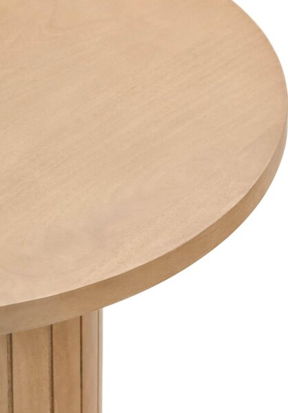 MUZZA Odkladací stolík licia Ø 60 cm prírodný