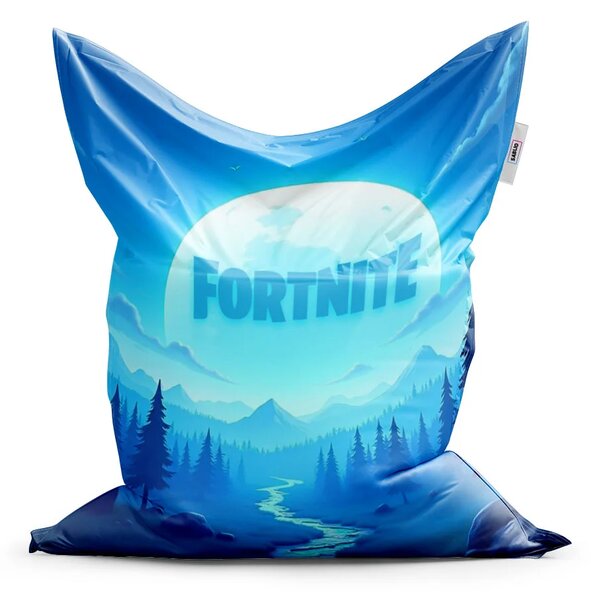 Sablio Sedací vak FORTNITE Modré údolie s mesiacom - 150x100 cm