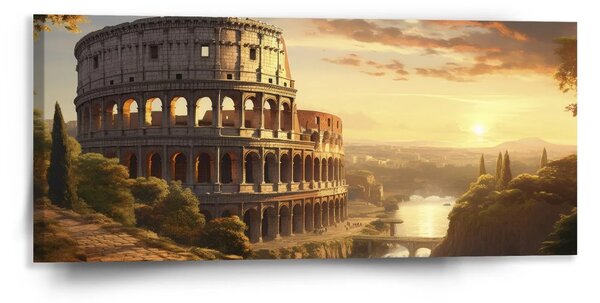 Sablio Obraz Rím Koloseum Historic - 110x50 cm