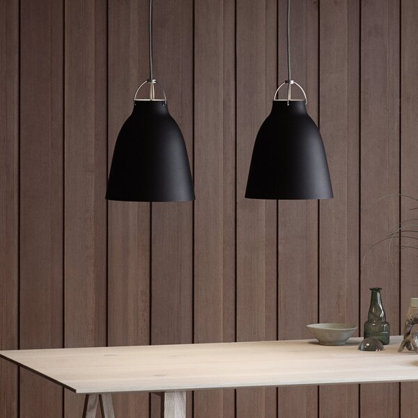 Závesné svietidlá FRITZ HANSEN, Caravaggio P2, stmievateľné, Čierna, Obývacia izba, Kov, Dizajnový