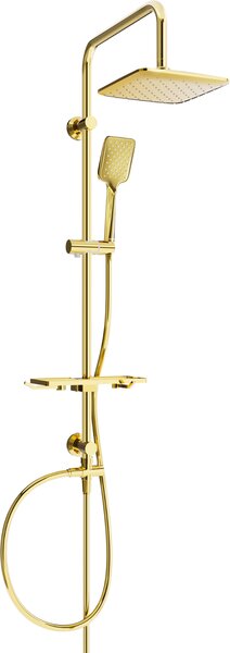 Mexen sprchový set T62 s hornou hlavicou 20x20 cm, zlatá, 798626293-50