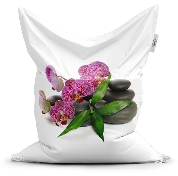 Sablio Sedací vak Orchidea a kamene - 150x100 cm