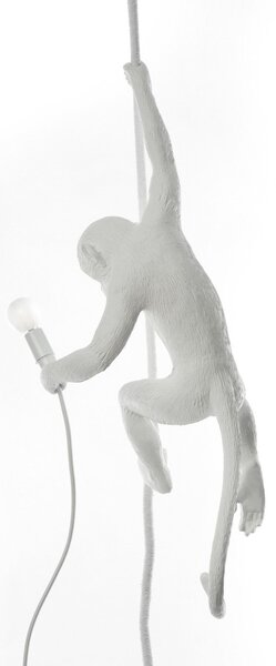 Stolové Lampa SELETTI, Monkey Lamp, Biela, Obývacia izba, Plast, Dizajnový