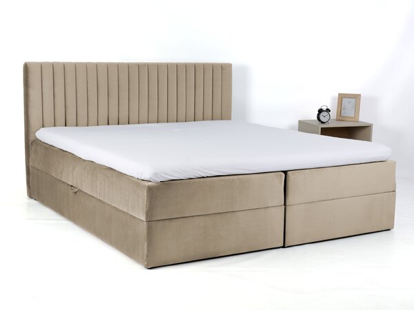 Čalúnená boxspring posteľ Lamella - béžová Rozmer: 160x200