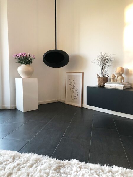Podstavec PODEST, výška 60 cm, sklolaminát, biely lesk