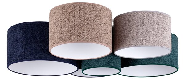 Stropné Lampa Euluna, Boucle, stmievateľné, Obývacia izba, Tkanina / Textil