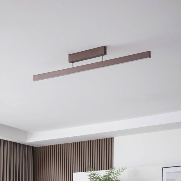 Stropné Lampa Lucande, Mylosh, stmievateľné, Hnedá / Hrdzavá, Obývacia izba, Hliník, Moderný